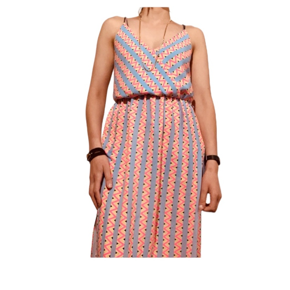Overlay zig zag retro maxi